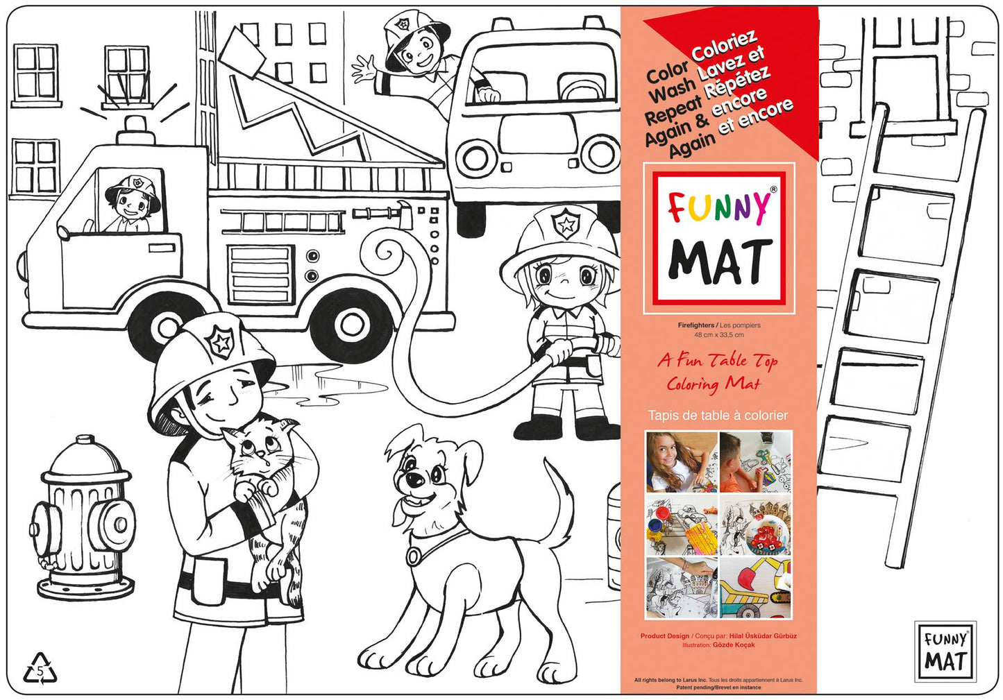 Firefighters Colouring Mat