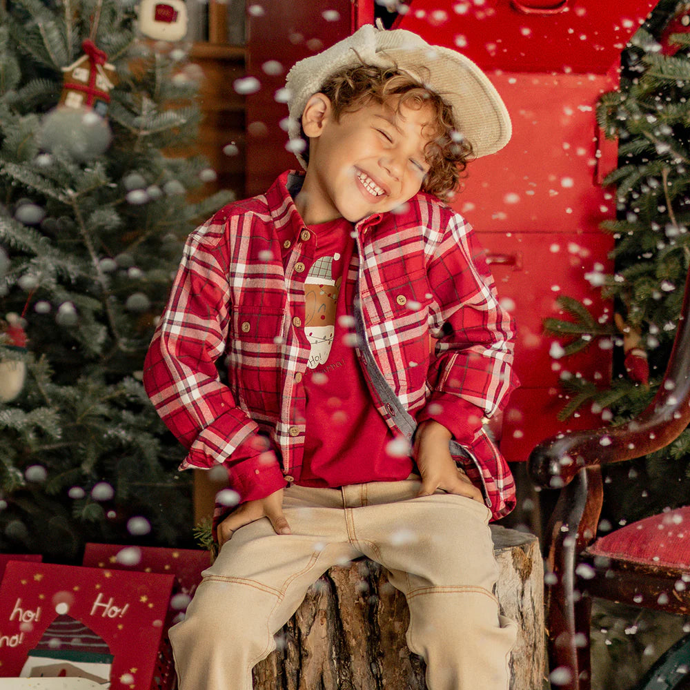 Red Plaid Button Up Flannel