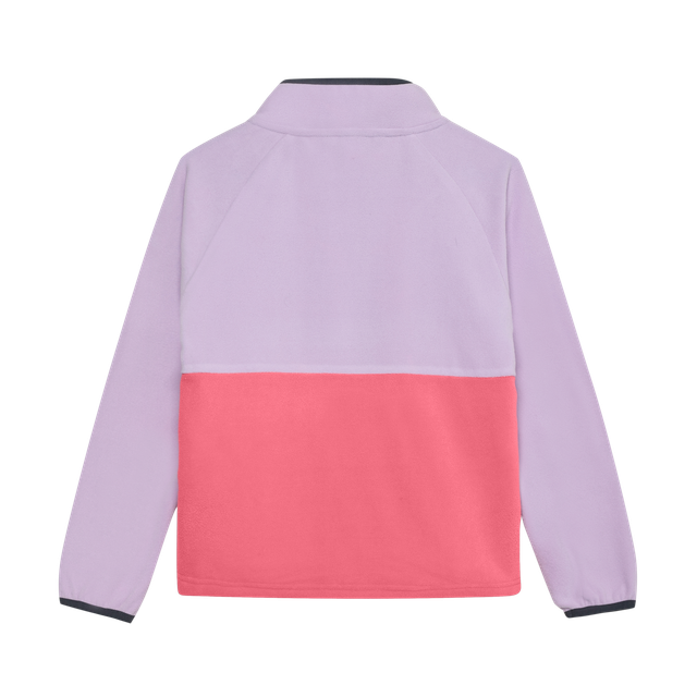 Colour Black Fleece Zip Jacket - Purple/Pink/Grey