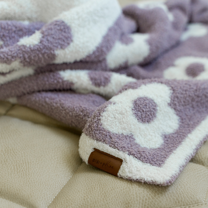 Plush Toddler Blankets | 30" x 40": Plush-Lilac Flower