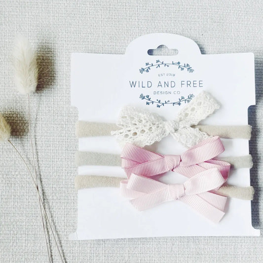 Petite Velvet Baby Bows 3 Pack