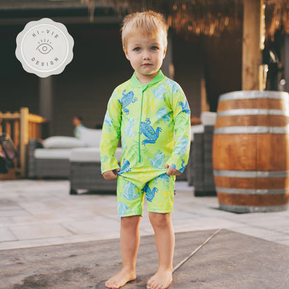 Shorty Sunsuit - Toadally Bright