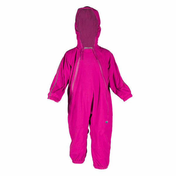 Hot Pink Fleece Lined Coverall Rain Snow and Mud Suit