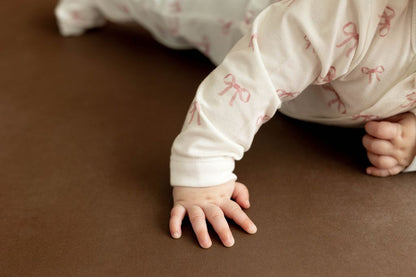 Pink Bows Cotton Modal Footie