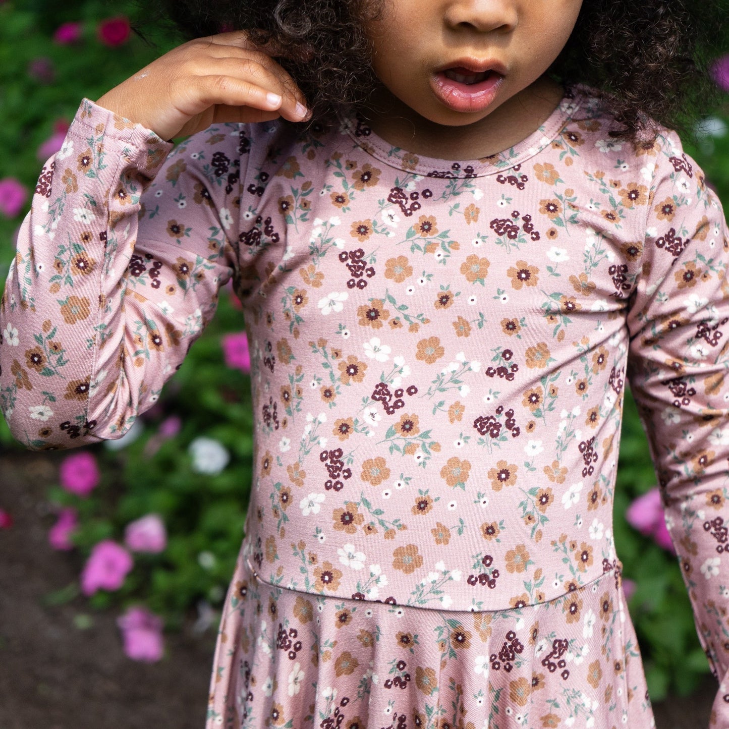 Long Sleeves Twirl Dress - Velvet Garden
