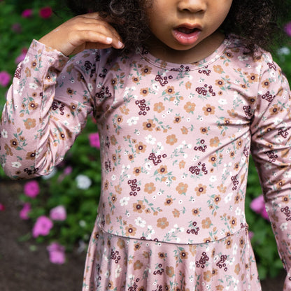 Long Sleeves Twirl Dress - Velvet Garden