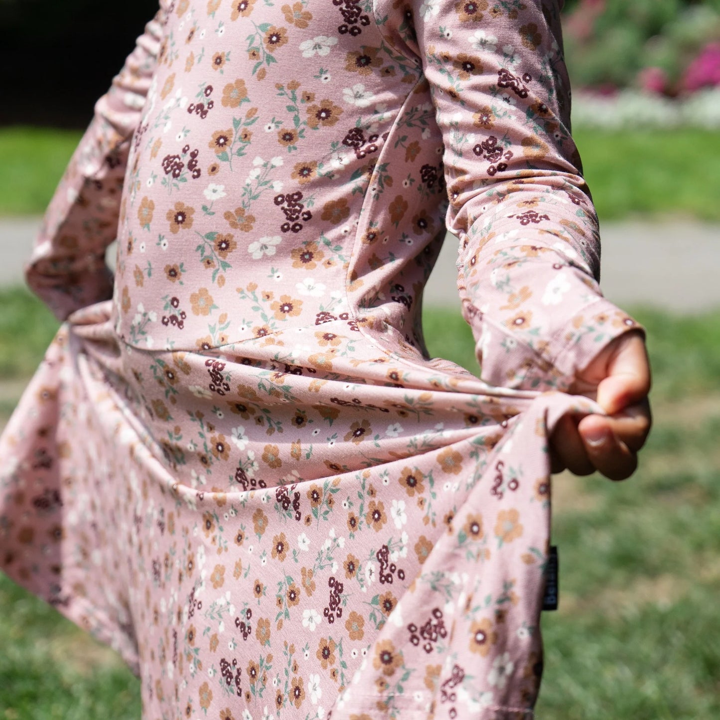 Long Sleeves Twirl Dress - Velvet Garden