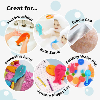 Silicone Fish Bath Scrub