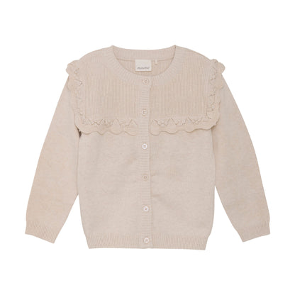Cream Ruffle Cardigan