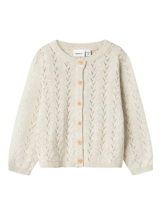 Off White Button Up Cardigan