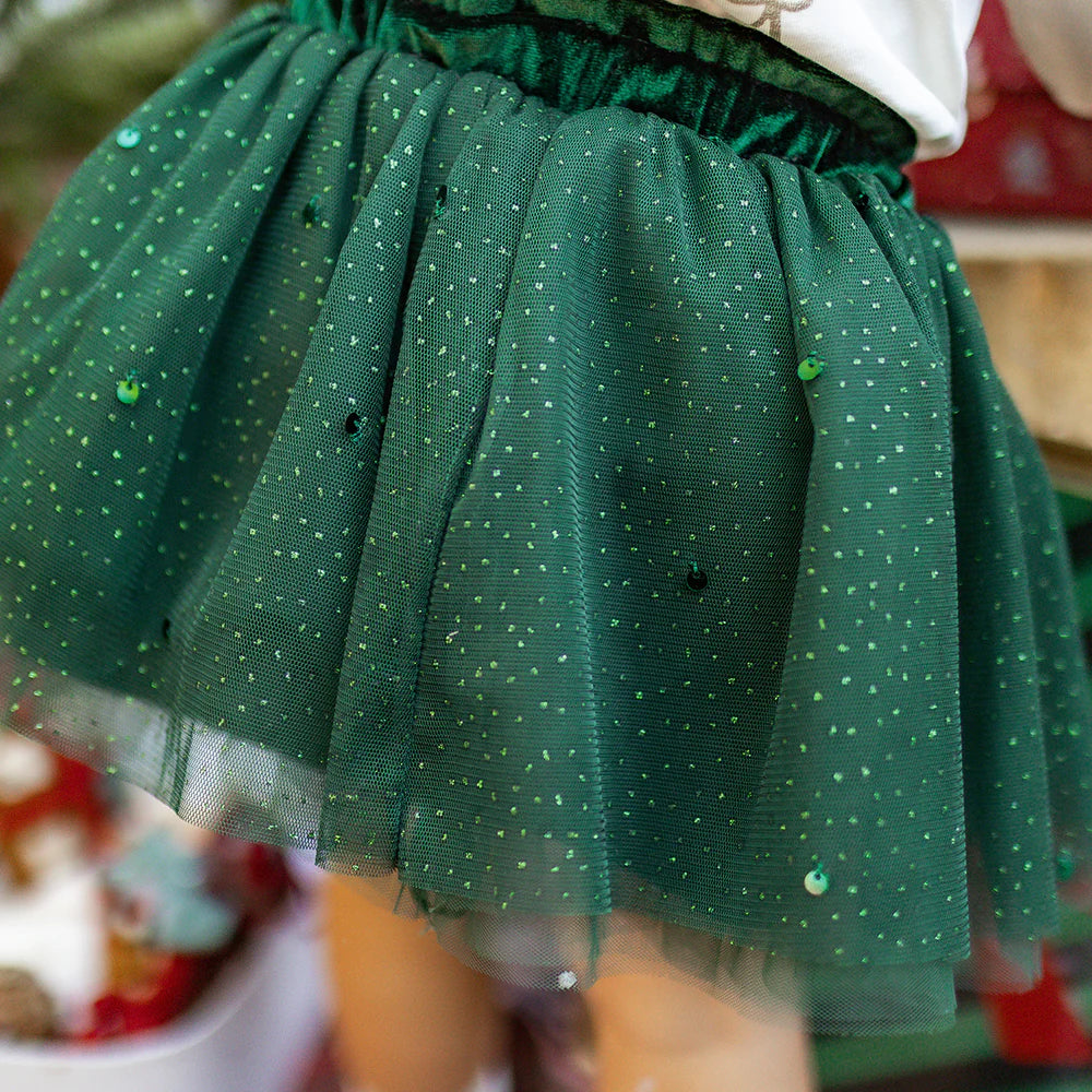 Green Sequined Skirt