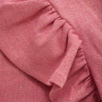 Pink Tee with Gold Glitter