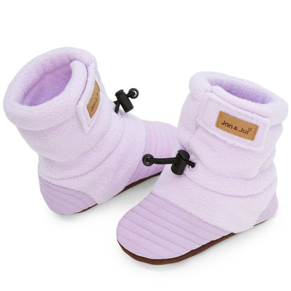 Lavender - Baby Stay-Put Cozy Booties