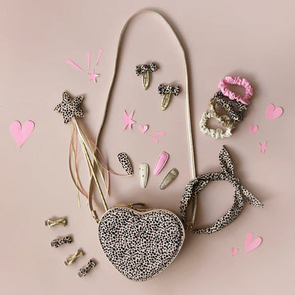 Leopard Love Twisty Bow Clips