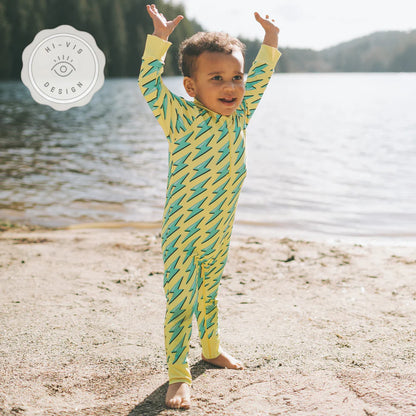 Full Zipper Sunsuit - Electri-cute