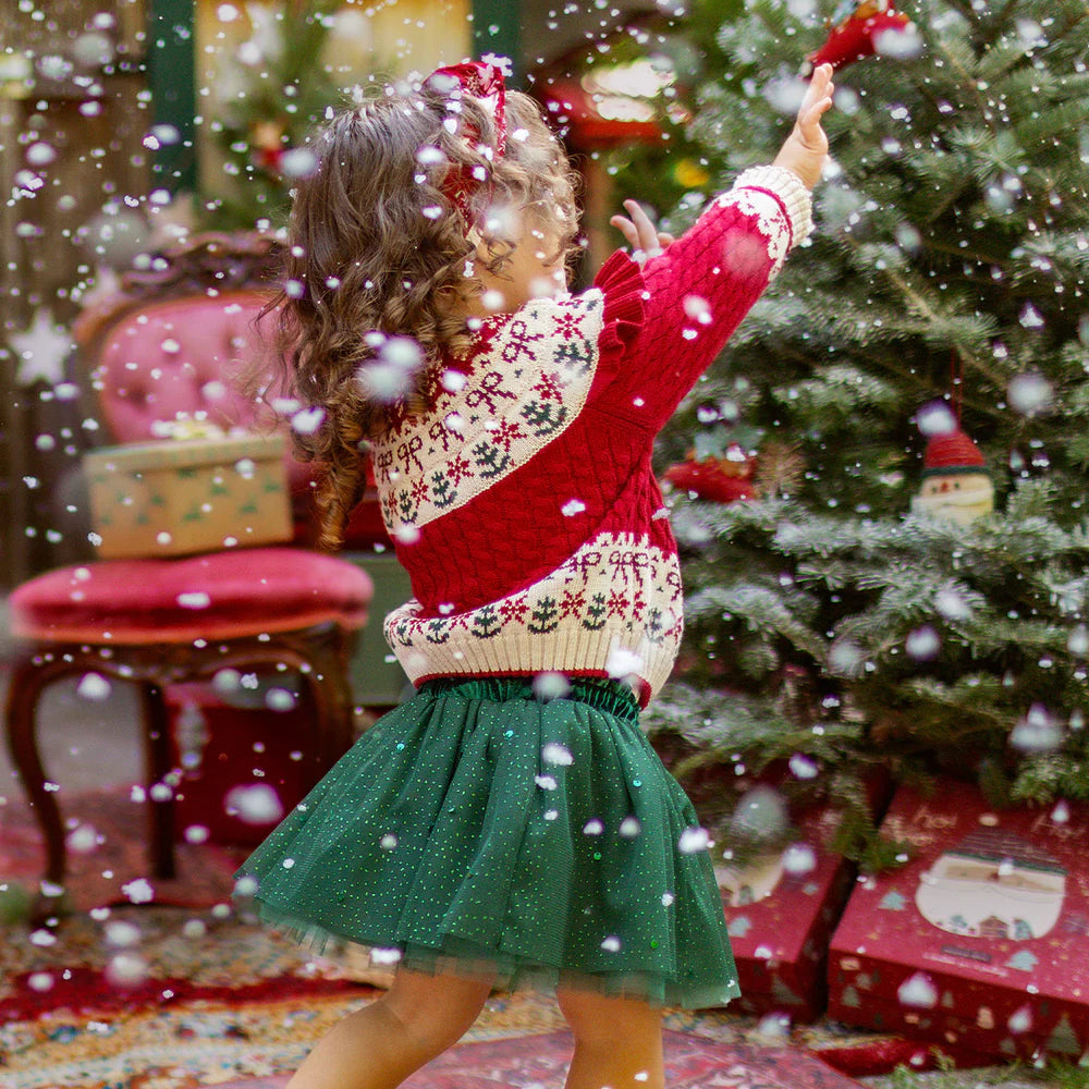 Green Sequined Skirt