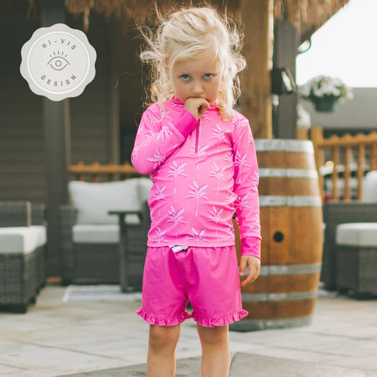 Kid's Trunks - Dragonfruit Pink, Ruffle