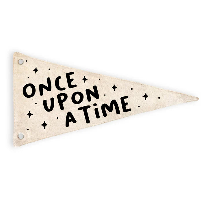 Once Upon A Time Canvas Pennant Flag