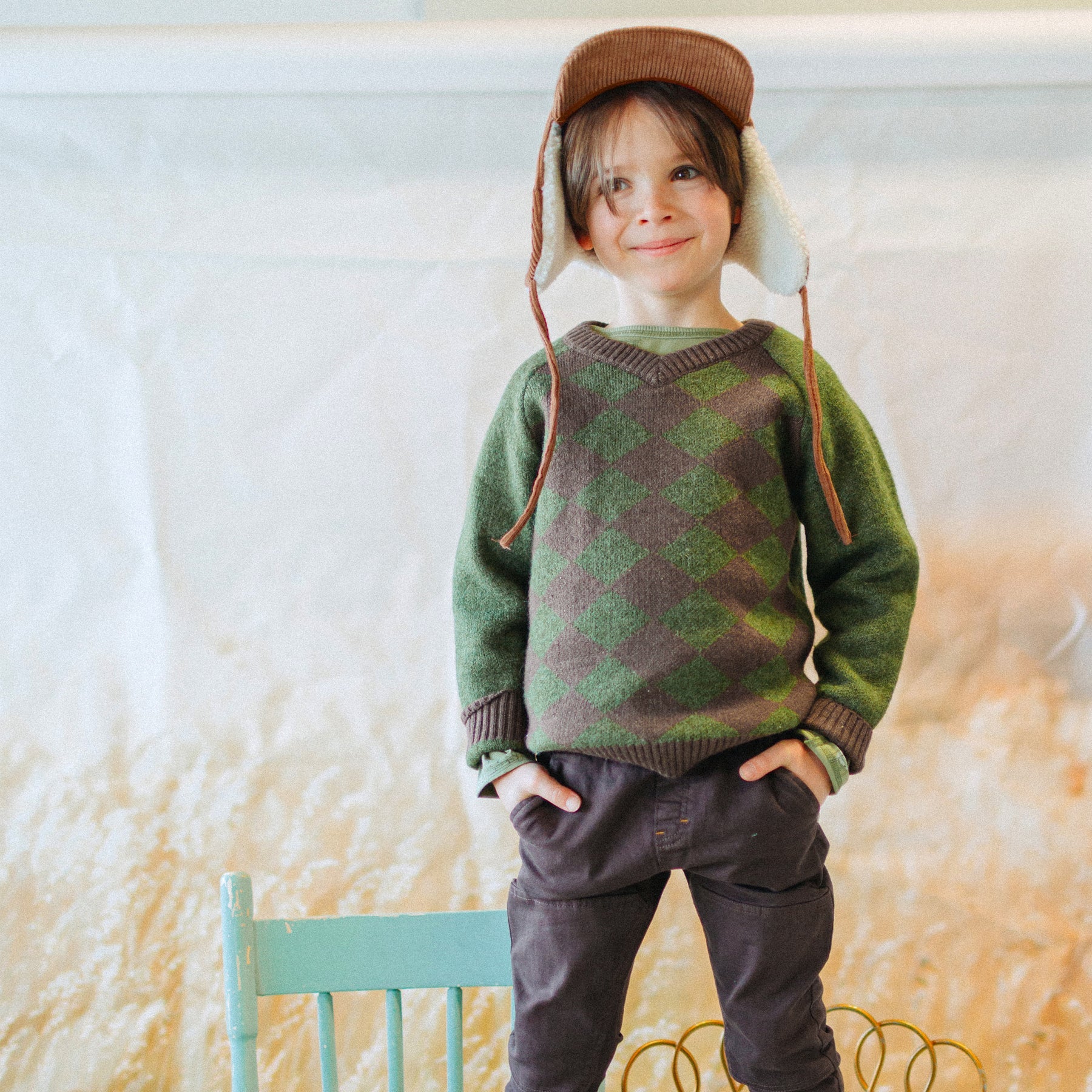 Kids green cheap sweater