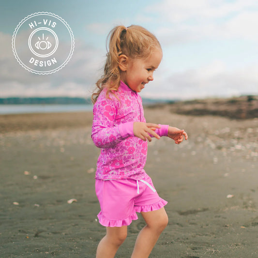 Kid's Ruffle Trunks - Bubblegum Pink