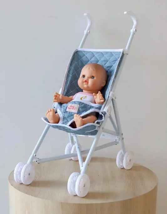 Folding Dolls Stroller- Denim