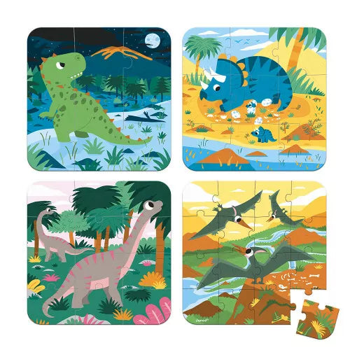 Dinosaurs evolving puzzles - 4 puzzles