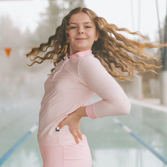 Coral Seersucker - Rashguard Shirt