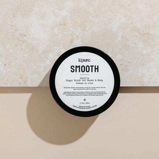 Smooth | Organic Sugar Scrub for Hands & Body - Vanilla