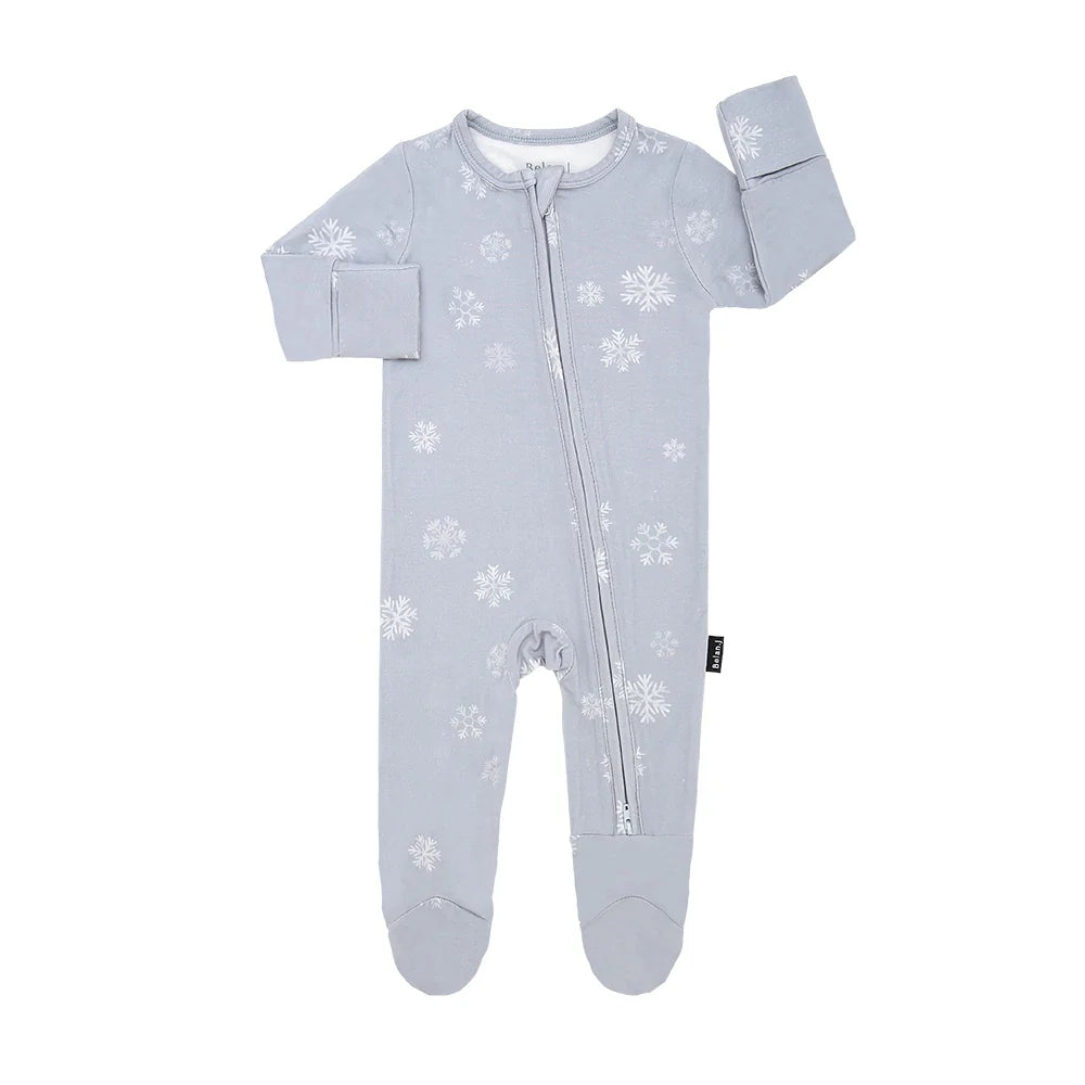 Snowflake Zipper Footie Sleeper