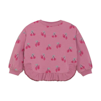 Cherry Ruffle Sweatshirt