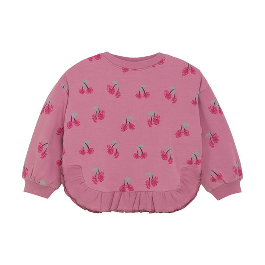 Cherry Ruffle Sweatshirt