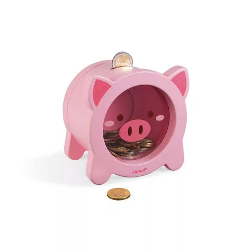 Pig piggy bank (wood)