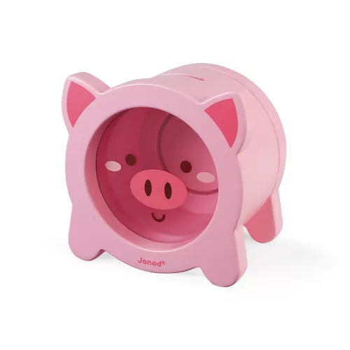 Pig piggy bank (wood)