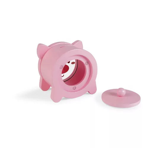 Pig piggy bank (wood)