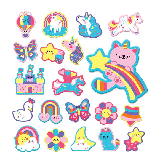 Unicorn Dreams Stickable Foam Bath Shapes