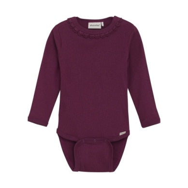 Baby Plum Ribbed Bodysuit