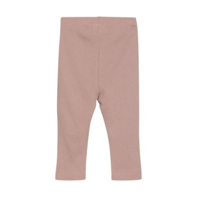 Baby Dusty Rose Ribbed Leggings