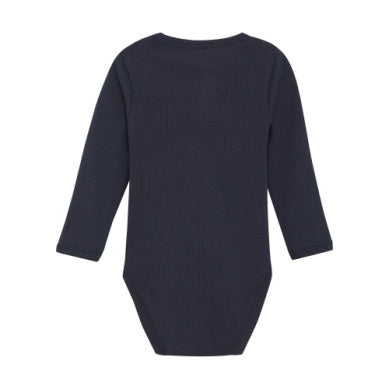 Baby Navy Ribbed Bodysuit