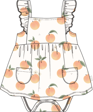 Peach Bodysuit Dress