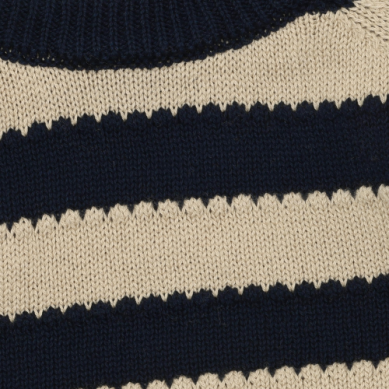 Kids Navy & Cream Knitted Sweater