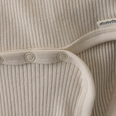 Baby Cream Ribbed Bodysuit