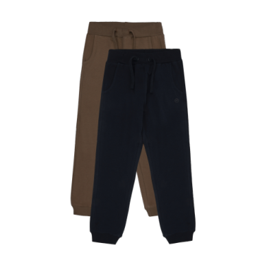 Kids 2 Pack Joggers -Navy & Brown-
