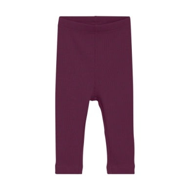 Baby Plum Ribbed Leggings