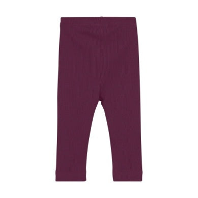 Baby Plum Ribbed Leggings