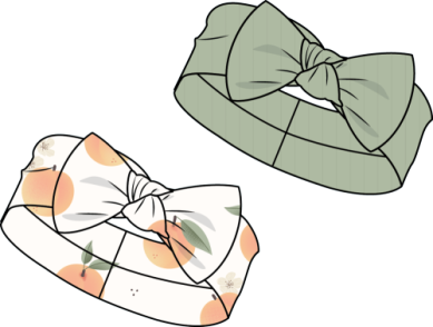Peaches/Green 2pk Headbands