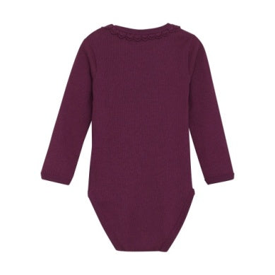 Baby Plum Ribbed Bodysuit