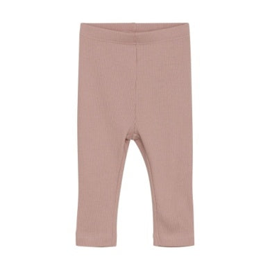 Baby Dusty Rose Ribbed Leggings