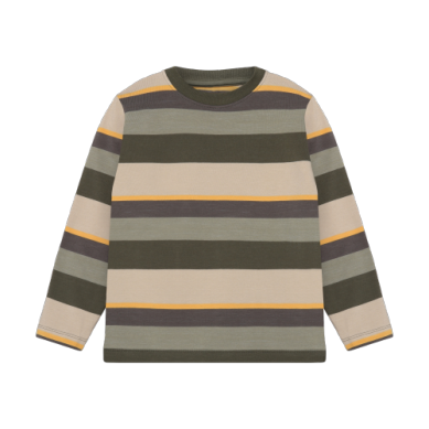 Kids Green/Beige Stripe Top