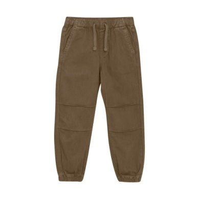 Dark Caramel Twill Jogger Pant