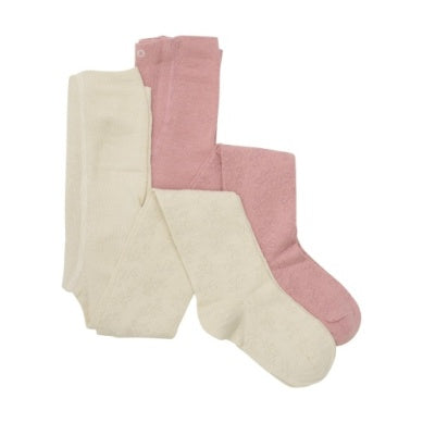 Two Pack Stocking - Pink & Cream-
